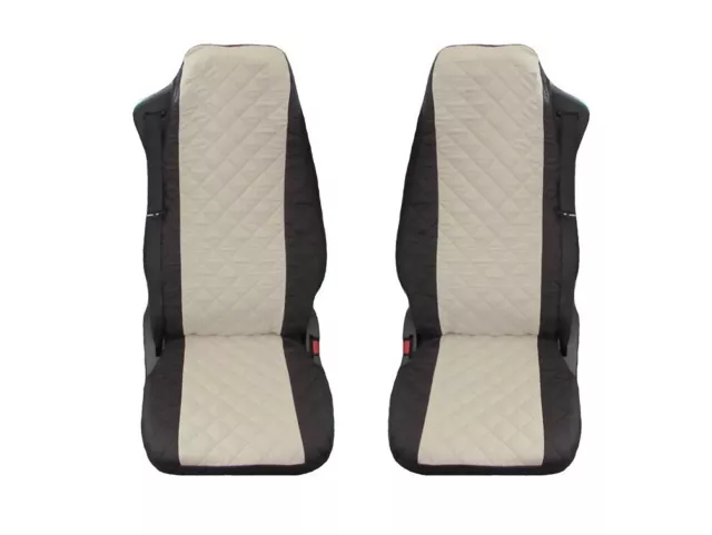 Designed to fit Volvo FH4 , FL , FE after 2014 Truck Seat Covers BLACK BEIGE