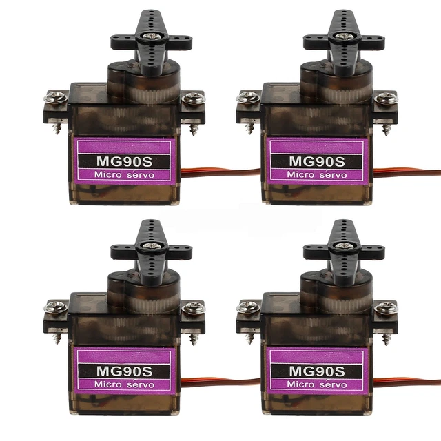 4PCS MG90S Micro Metal Gear 9g Servo For RC Plane Helicopter Boat - Foto 14