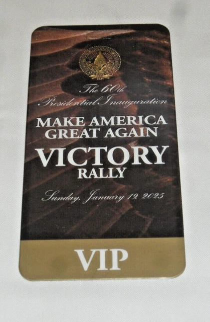 RARE: OFFICAL TRUMP/VANCE Presidential Inauguration Ticket - Victory ...