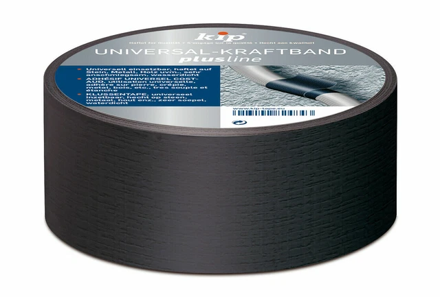 5x KIP Tape PlusLine 824-83 nastro di forza universale nastro di pietra hotmelt nero 48 mm x