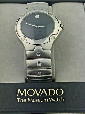 Movado 81.E3.813 Stainless Steel Men's Black Museum Dial Watch 36mm