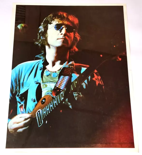 John Lennon Playing Guitar POSTER The Beatles Music Collectible - 17x23