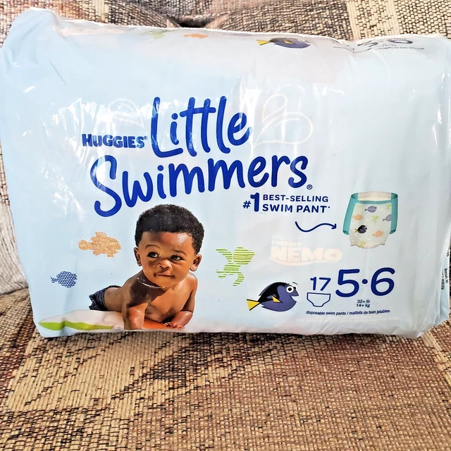 Huggies Little Swimmers swim pants Disney Nemo Size 5-6 (32+ lbs) 17 Pack
