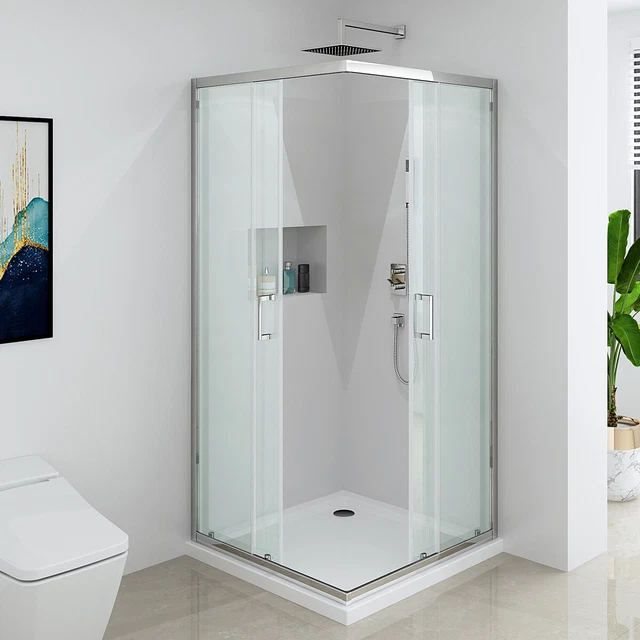 Duschkabine Eckeinstieg 120x80cm - ESG Sicherheitsglas 5mm