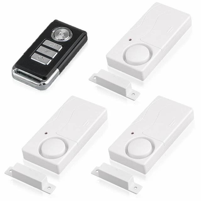MAGNETIC SENSOR ALARM Alert Wireless Window Door Security System Remote ...