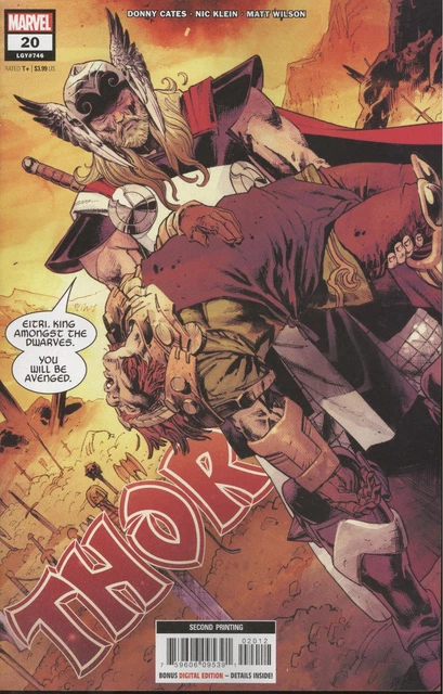 Thor #20 2Nd Printing Klein Variant Vf/Nm Marvel Hohc 2022