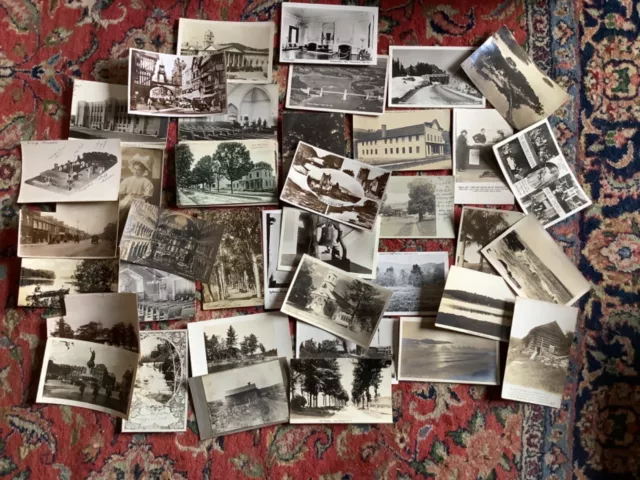 vtg antique lot 25+ real photo postcards