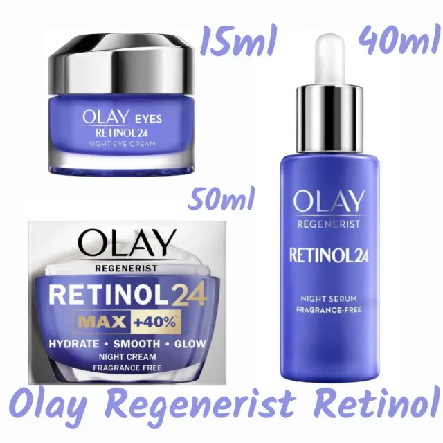 Olay Regenerist Retinol Serum 40ml, Face 50ml & Eye 15m Cream Brand New Pick Now