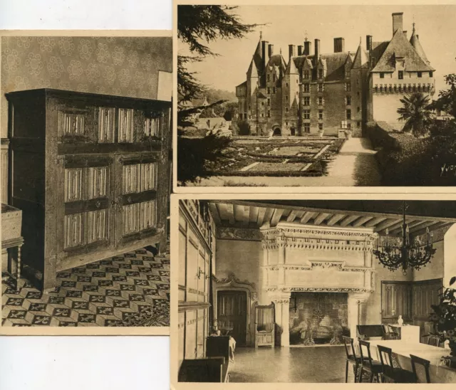 *31662 cpa lot of 3 cards Château de Langeais