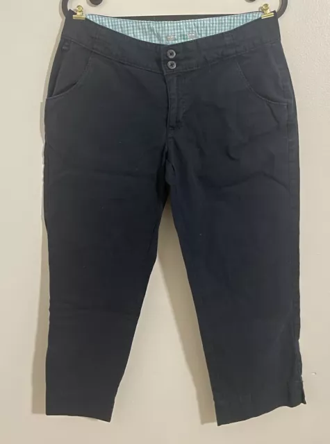 Women's Columbia PFG Capri Cropped Pants Black Size 4 Omni-Shade Sun Protection