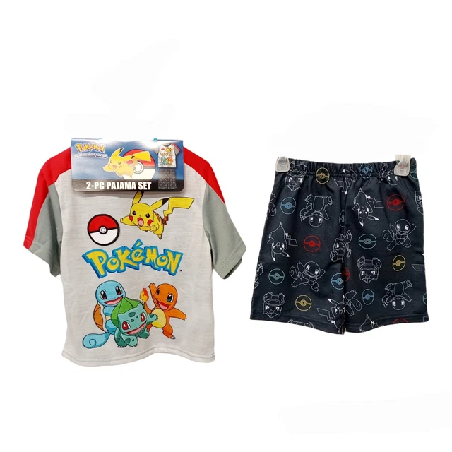 Pokemon Boys Shorts Pajama Set-4-Gotta Catch Em All