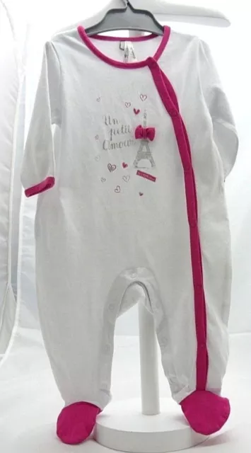 ORCHESTRA GRENOUILLERE BLANCHE ROSE fuschia motif tour effel coeur bebe 3 mois EUR 10 90 PicClick FR