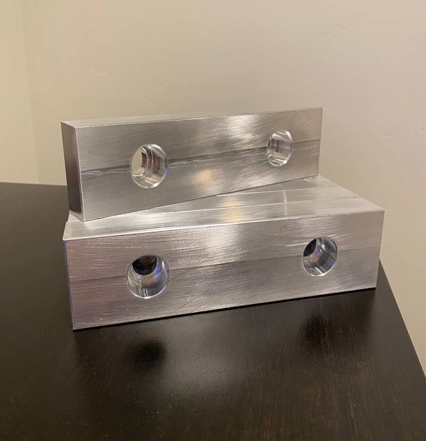 3 Sets - 7 X 1 X 1 Reversible Soft Jaws - Aluminum - Fits Kurt 6" Vises
