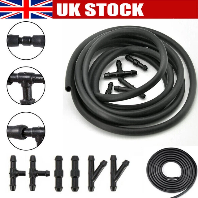 RTG Automotive 10x 4mm Universal Windscreen Washer In-Line Pipe Joiner Connectors