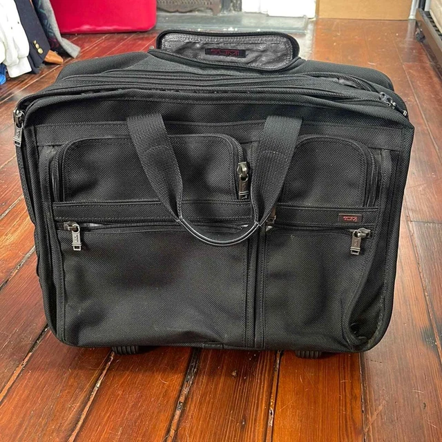 Tumi Alpha Deluxe expandable rolling briefcase bag luggage