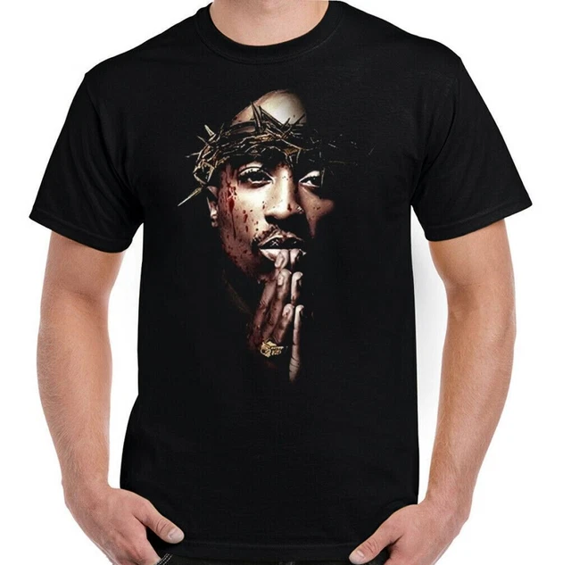 TUPAC T-SHIRT MENS 2Pac Shakur Pac Unisex Top Rap Hip Hop Biggie