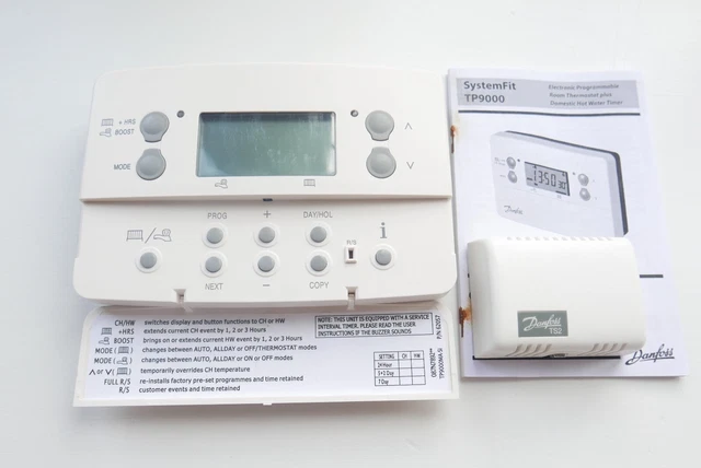 DANFOSS SYSTEMFIT TP9000 Programable Room Thermostat with Hot Water Timer  230V £124.99 - PicClick UK