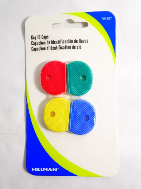 Hillman 4 Plastic KEY ID CAPS Identification Colorful NEW