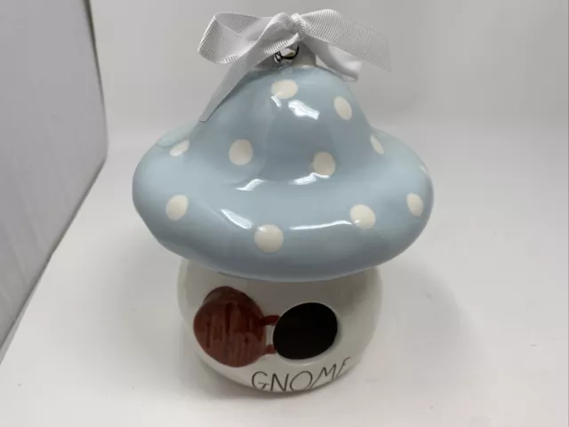 Rae Dunn Ceramic 8in Gnome Birdhouse CC02B34002