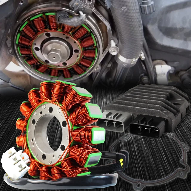 OE Magneto Coil Stator+Voltage Rectifier+Gasket Assy 06-22 Ninja ZX-14/ZX-14R