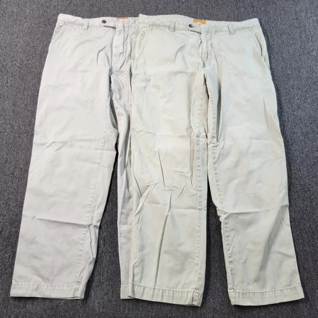 Tommy Bahama Pants Mens 36 Beige Chino Straight Pima Cotton Twill 36x30 Lot Of 2