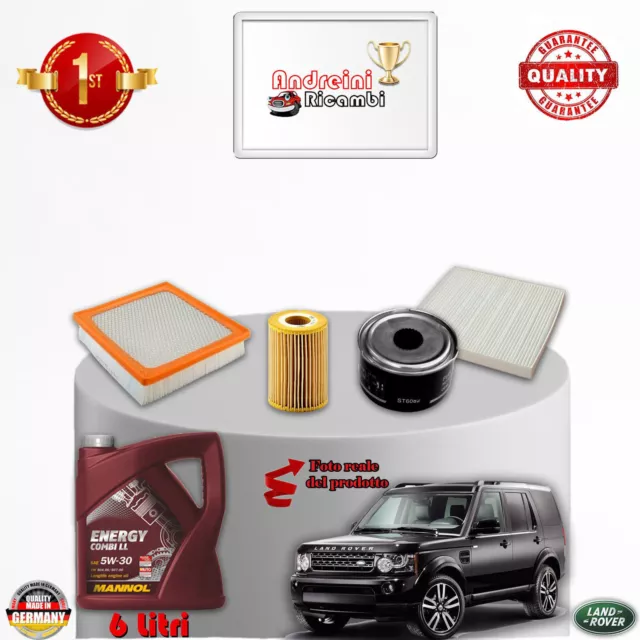 Kit Tagliando Filtri + Olio Land Rover Discovery Iv 3.0 Sdv6 180Kw Dal 2010 ->