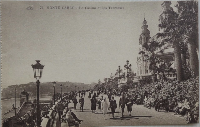 MONTE CARLO MONACO 98 cpa le Casino et les Terrasses Good Condition 1930