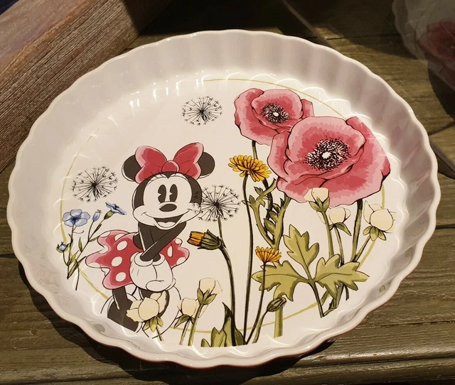 Lot de 4 petites assiettes plates - rouges à motifs floraux - 19 cm. - Label Emmaüs
