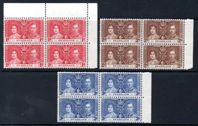 Swaziland  Stamps 1937 SG 25-27  KGV Coronation Unmounted Mint MNH