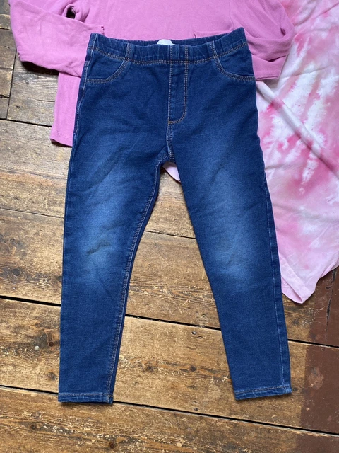 Girls bundle age 5-6 years TU M&S jeans fleece tshirt jumper dress top 3