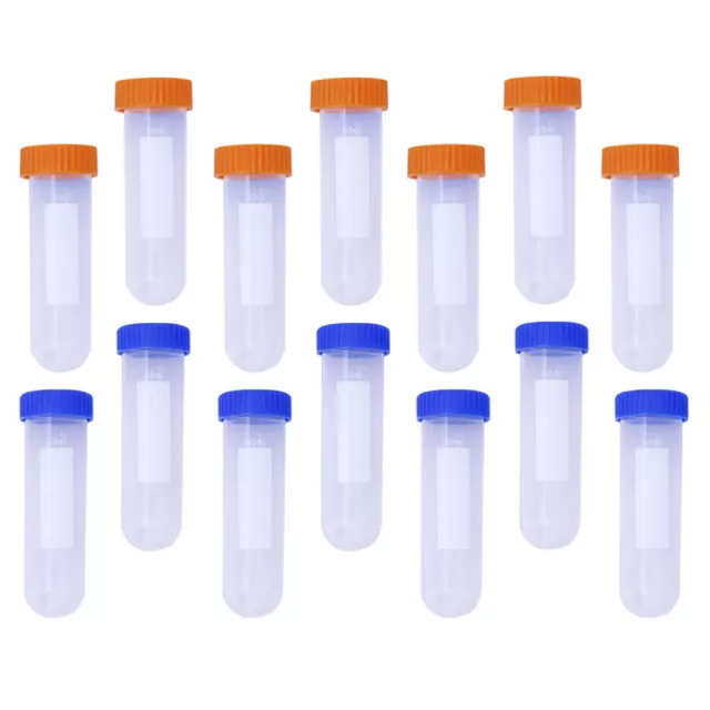20 Pcs Storage Bottle Round Bottom Test Tubes Plastic Milk Optional