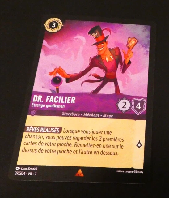CARTE DISNEY LORCANA Mère Gothel Super Rare 90/204 Premier Chapitre EUR