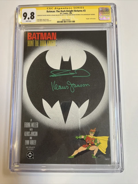 Batman The Dark Knight (1986) # 3 (CGC 9.8 SS WP) Signed  Frank Miller & Janson