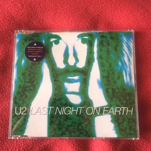 U2 LAST NIGHT ON EARTH EUROPE 4 Track CD Single Bono ISLAND