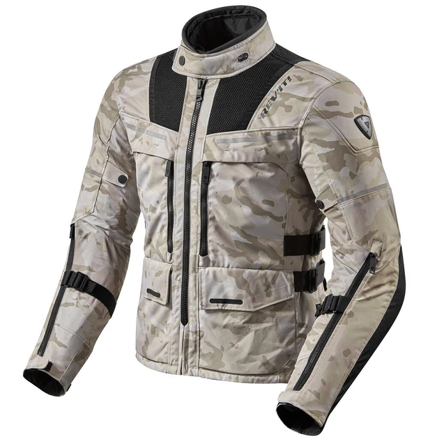 Jacke Motorrad Rev'It Offtrack Sand Black Schwarz Camo 3 Schichten H2O TG M