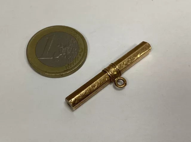 Clé En OR 18K Ciselée Pour Montre À Gousset - XIXème - Taille Carré 4/5/6