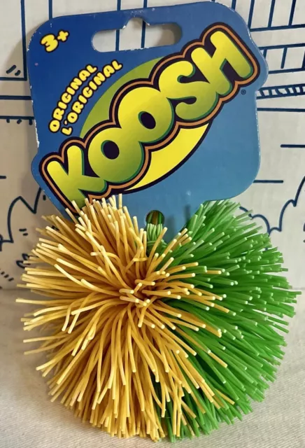 New Hasbro Original KOOSH BALL Toy Yellow Green Latex Rubber Stress-ball Sensory