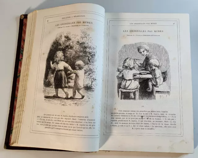 LOT de 5 ALBUMS : Magasin d'éducation et de récréation et...-1877-1880