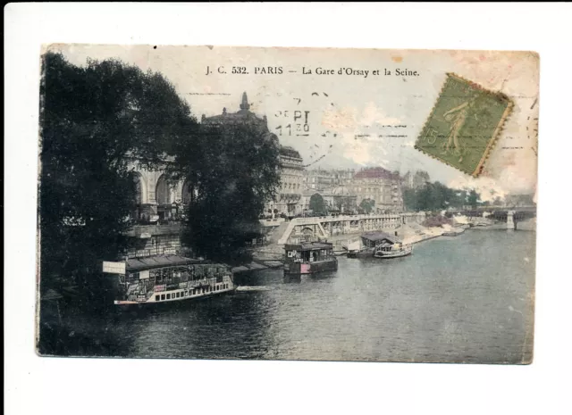 C14287 - Une Carte Postale Ancienne - PARIS - La Gare d'Orsay et la Seine
