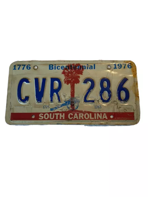 VINTAGE 1976 SOUTH CAROLINA LICENSE PLATE Bicentennial