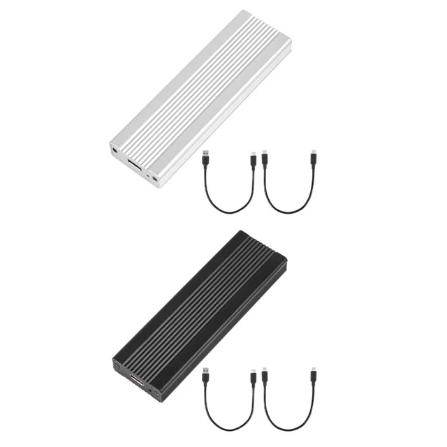 M2  NVME to USB3.1 Hard Drive Enclosure Dual-Portocol USB SSD Adapter Box