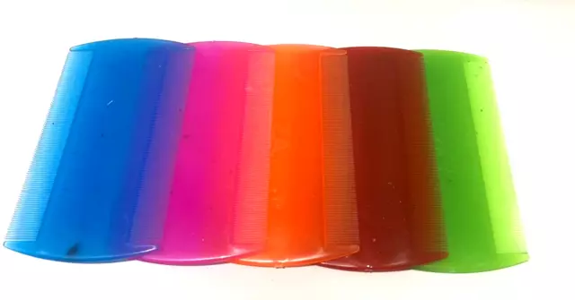 Pack of 2 Assorted Double Sided comb Hair Head Lice Detection Comb Kids Pet Flea