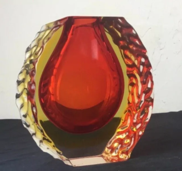 Vase SOMMERSO en verre multi couche MANDRUZZATO MURANO design italy