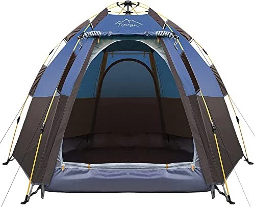 3-4 Person Camping Tent 60 Seconds Set Up Tent Waterproof Pop Up Hexagon