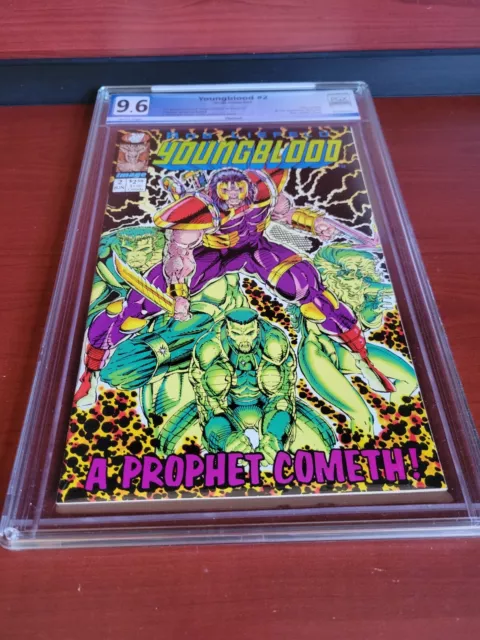 EXCELLENT!  Youngblood #2 Green Cover 1st app Prophet PGX 9.6 GRADED NOT CGC