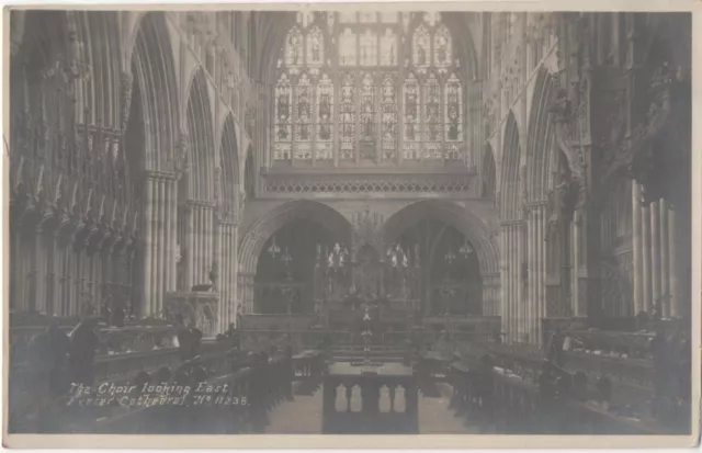POSTCARD  DEVON  EXETER CATHEDRAL  The Choir looking East