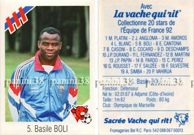 image panini FOOT 93 numéro 102 - Basile Boli - Marseille