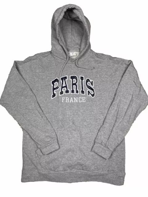 Paris Adult Hoodie Sweatshirt Xxl Gray France Europe Travel