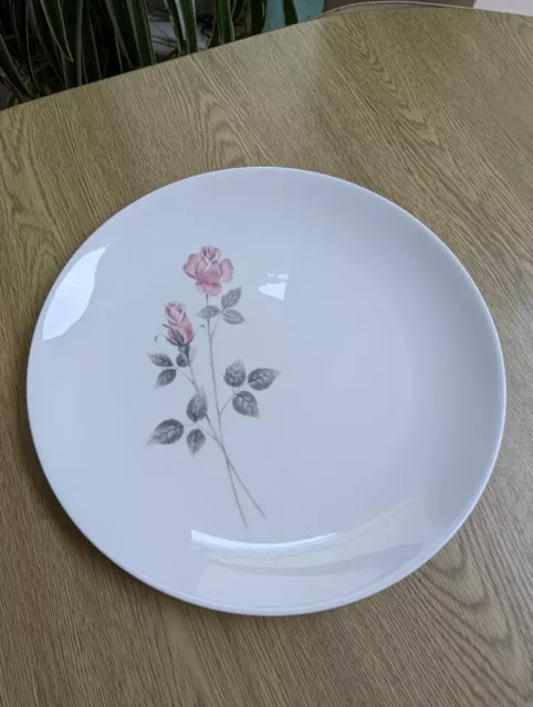 Vintage Royal Doulton Pillar rose dinner plates 10 1/2" a lovely subtle design