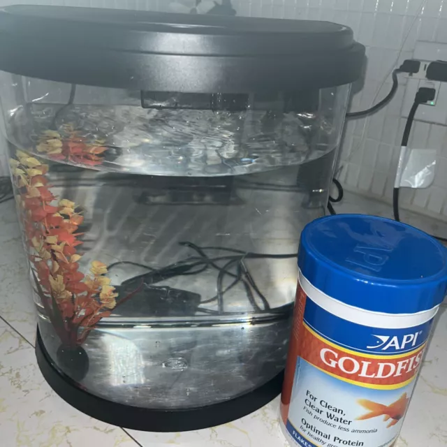 Desktop Small Fish Tank 3.5 Gallon Aquarium Starter Kit Tropical LED lighting US
